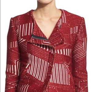 IRO Women's Red Asymmetrical Jacket Sz 36